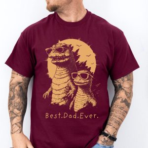 Best Dad Ever Dinosaur Shirt, Funny Father’s Day T-Shirt, Cool Dino Dad Tee, Gift for Dad from Kids