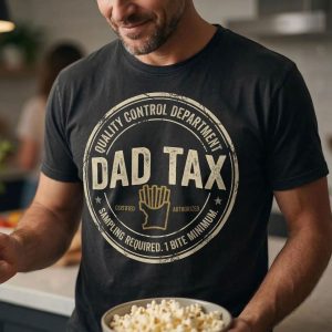 Dad Tax Shirt, Funny Dad T-Shirt, Quality Control Department Tee, Father’s Day Gift for Snack Loving Dad