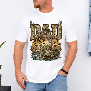 Dad Deer Hunting Shirt, Camo Hunting Dad T-Shirt, Duck Hunting Outdoor Tee, Father’s Day Gift for Hunter Dad