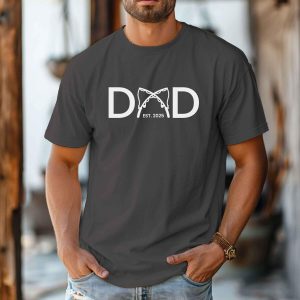 Dad Fishing Shirt, Custom Year Dad T-Shirt, Personalized Father’s Day Tee, Minimalist Gift for Dad