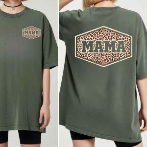 Mama Leopard Shirt, Cute Mama T-Shirt, Leopard Print Mom Tee, Mother’s Day Gift for Mom