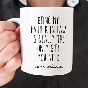 Father In Law Gift Mug, Funny Personalized Coffee Mug, Custom Name Gift from Daughter In Law