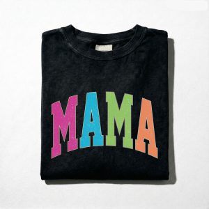 Mama Shirt, Colorful Varsity Mom T-Shirt, Cute Retro Mama Tee, Mother’s Day Gift for Mom
