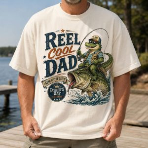 Reel Cool Dad Shirt, Funny Fishing Dad T-Shirt, Father’s Day Fishing Tee, Gift for Fisherman Dad